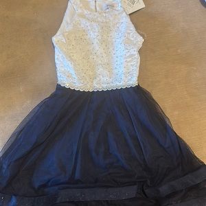 Speechless Girl Dress in Navy/White, size 6X. Brand New with Tags.